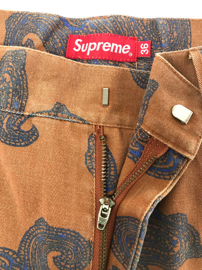 【中古品】【メンズ】 SUPREME シュプリーム 14SS PAISLEY WORK SHORT ペイズリー ワーク ショートパンツ ボトムス 149-260719-rt-17-tagh サイズ：36 カラー：ブラウン 万代Net店