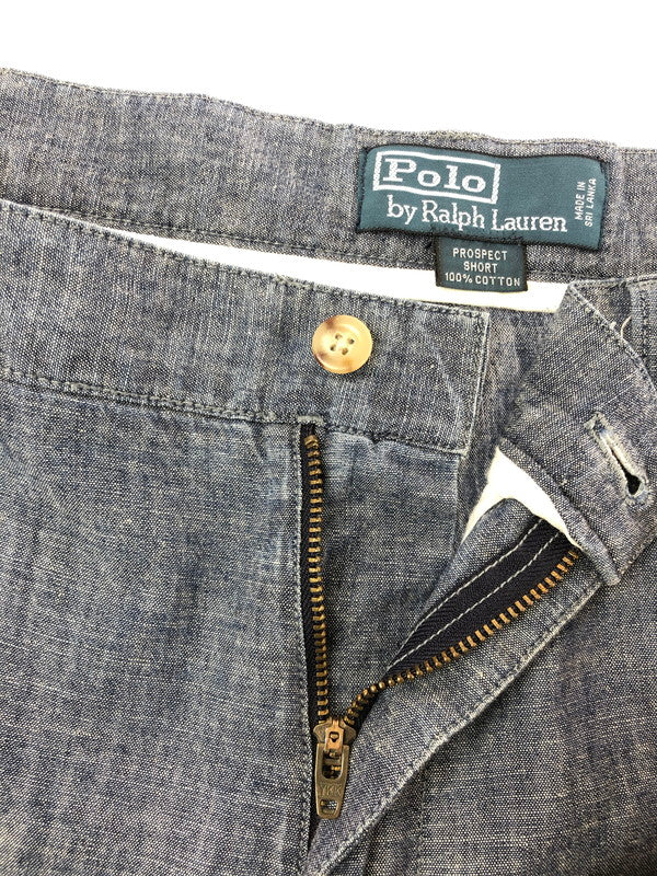 【中古品】【メンズ】 POLO RALPH LAUREN ポロ ラルフローレン 90's CHAMBRAY SHORT シャンブレー ショートパンツ ボトムス 157-260715-rt-21-tagh サイズ：36 カラー：インディゴ 万代Net店