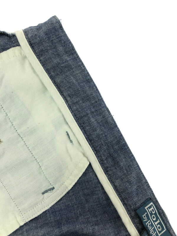 【中古品】【メンズ】 POLO RALPH LAUREN ポロ ラルフローレン 90's CHAMBRAY SHORT シャンブレー ショートパンツ ボトムス 157-260715-rt-21-tagh サイズ：36 カラー：インディゴ 万代Net店