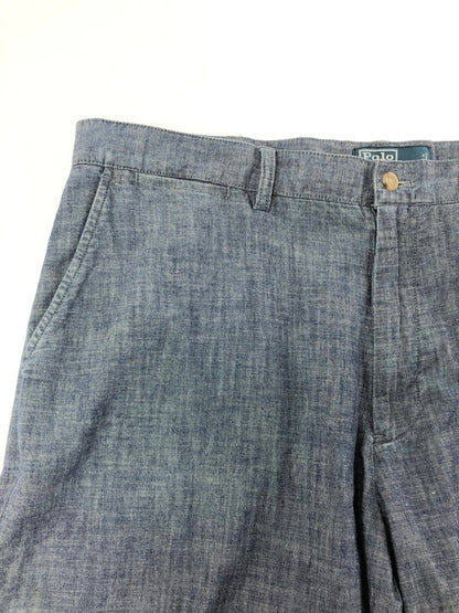 【中古品】【メンズ】 POLO RALPH LAUREN ポロ ラルフローレン 90's CHAMBRAY SHORT シャンブレー ショートパンツ ボトムス 157-260715-rt-21-tagh サイズ：36 カラー：インディゴ 万代Net店