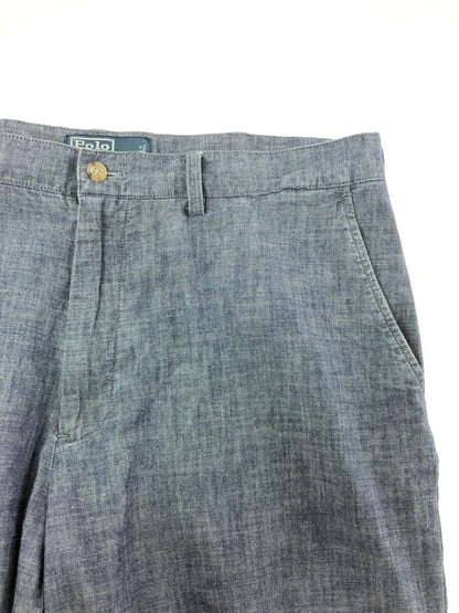 【中古品】【メンズ】 POLO RALPH LAUREN ポロ ラルフローレン 90's CHAMBRAY SHORT シャンブレー ショートパンツ ボトムス 157-260715-rt-21-tagh サイズ：36 カラー：インディゴ 万代Net店