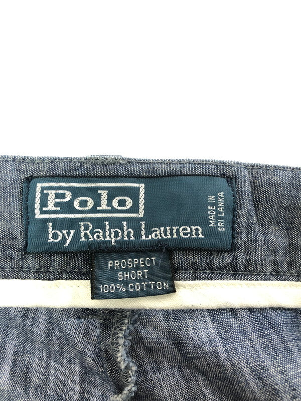 【中古品】【メンズ】 POLO RALPH LAUREN ポロ ラルフローレン 90's CHAMBRAY SHORT シャンブレー ショートパンツ ボトムス 157-260715-rt-21-tagh サイズ：36 カラー：インディゴ 万代Net店