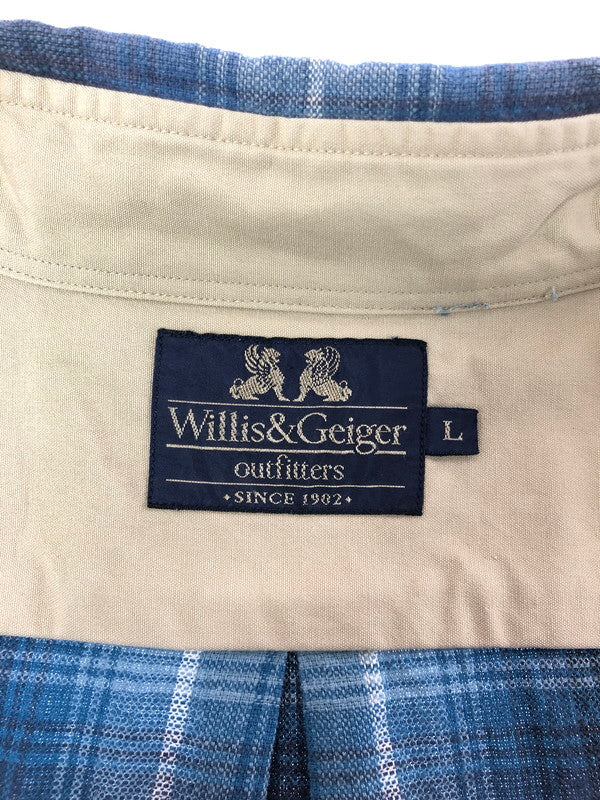 【中古品】【メンズ】 WILLIS&GEIGER ウィリス＆ガイガー 90's L/S FLANNEL SHIRT 90年代 ロングスリーブ フランネル シャツ トップス 日本製 146-260715-rt-20-tagh サイズ：L カラー：ブルー 万代Net店