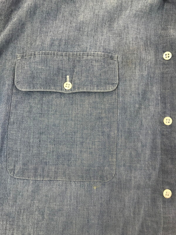 【中古品】【メンズ】 POLO RALPH LAUREN ポロ・ラルフローレン 90's L/S CHAMBRAY WORK SHIRT 90年代 ロングスリーブ シャンブレー ワーク シャツ トップス 146-260717-rt-13-tagh サイズ：L カラー：ブルー 万代Net店
