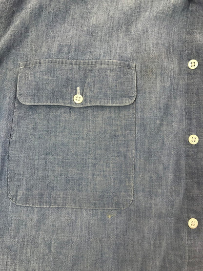 【中古品】【メンズ】 POLO RALPH LAUREN ポロ・ラルフローレン 90's L/S CHAMBRAY WORK SHIRT 90年代 ロングスリーブ シャンブレー ワーク シャツ トップス 146-260717-rt-13-tagh サイズ：L カラー：ブルー 万代Net店