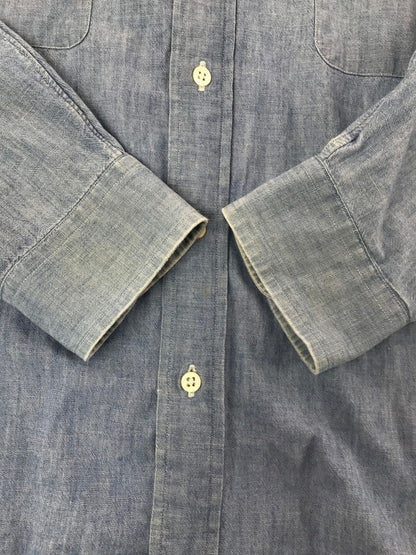 【中古品】【メンズ】 POLO RALPH LAUREN ポロ・ラルフローレン 90's L/S CHAMBRAY WORK SHIRT 90年代 ロングスリーブ シャンブレー ワーク シャツ トップス 146-260717-rt-13-tagh サイズ：L カラー：ブルー 万代Net店