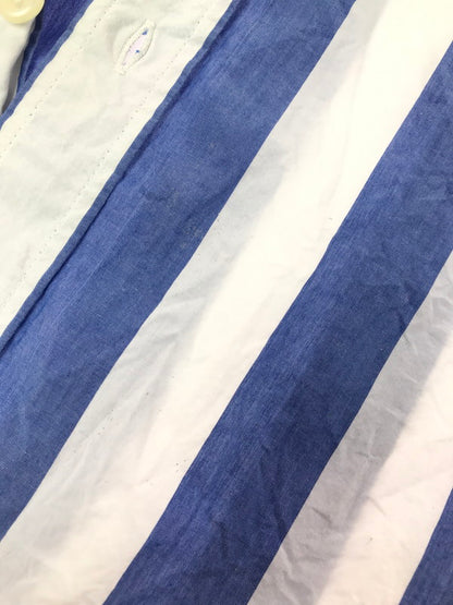 【中古品】【メンズ】 SUPREME シュプリーム 12SS TLARGE STRIPED SHIRT ストライプ シャツ 半袖シャツ トップス 149-260719-rt-15-tagh サイズ：L カラー：ブルー 万代Net店