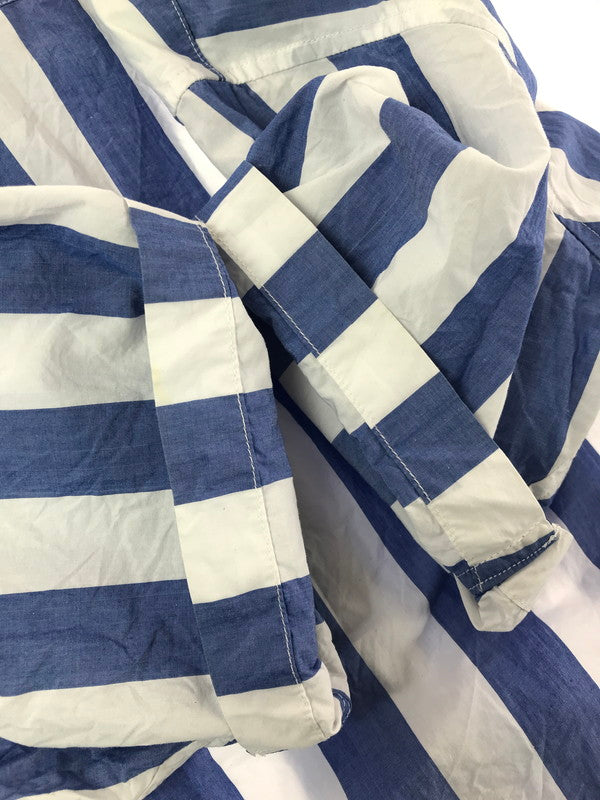 【中古品】【メンズ】 SUPREME シュプリーム 12SS TLARGE STRIPED SHIRT ストライプ シャツ 半袖シャツ トップス 149-260719-rt-15-tagh サイズ：L カラー：ブルー 万代Net店