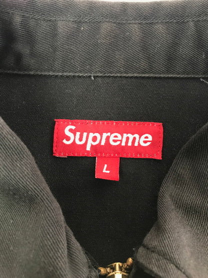 【中古品】【メンズ】 SUPREME シュプリーム × MARLBORO マールボロ 09SS WORK JACKET ワーク ジャケット ライトアウター 149-260719-rt-16-tagh サイズ：L カラー：ブラック 万代Net店