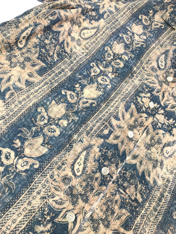 【中古品】【メンズ】 POLO RALPH LAUREN ポロ・ラルフローレン ANDY CAMP 90's SS OPEN COLLAR SHIRT アンディキャンプ 90年代 オープンカラー シャツ 146-260717-rt-12-tagh サイズ：XL カラー：ブルー 万代Net店