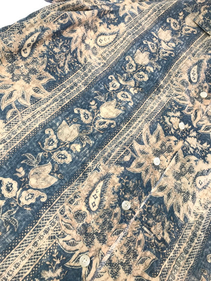 【中古品】【メンズ】 POLO RALPH LAUREN ポロ・ラルフローレン ANDY CAMP 90's SS OPEN COLLAR SHIRT アンディキャンプ 90年代 オープンカラー シャツ 146-260717-rt-12-tagh サイズ：XL カラー：ブルー 万代Net店
