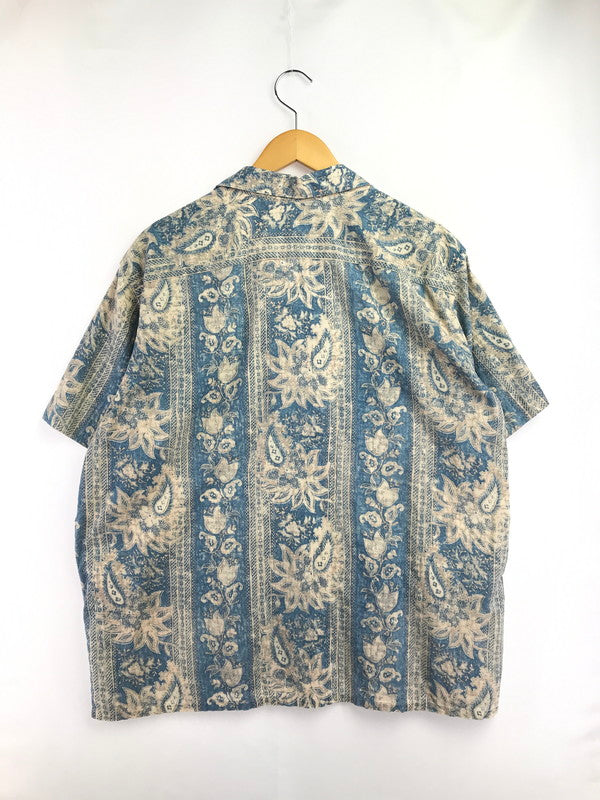 【中古品】【メンズ】 POLO RALPH LAUREN ポロ・ラルフローレン ANDY CAMP 90's SS OPEN COLLAR SHIRT アンディキャンプ 90年代 オープンカラー シャツ 146-260717-rt-12-tagh サイズ：XL カラー：ブルー 万代Net店