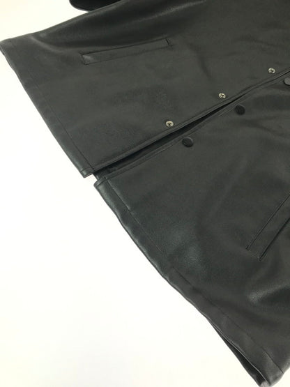 【現状渡し品】【メンズ】 BACKERS バッカーズ FAUX LEATHER COACH JACKET フェイクレザー コーチ ジャケット アウター 147-260717-rt-19-tagh サイズ：M カラー：ブラック 万代Net店