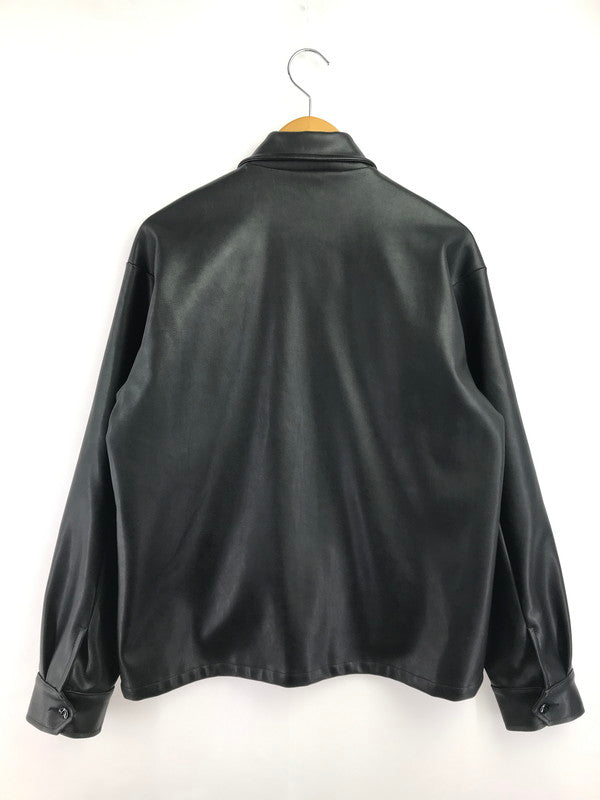 【現状渡し品】【メンズ】 BACKERS バッカーズ FAUX LEATHER COACH JACKET フェイクレザー コーチ ジャケット アウター 147-260717-rt-19-tagh サイズ：M カラー：ブラック 万代Net店