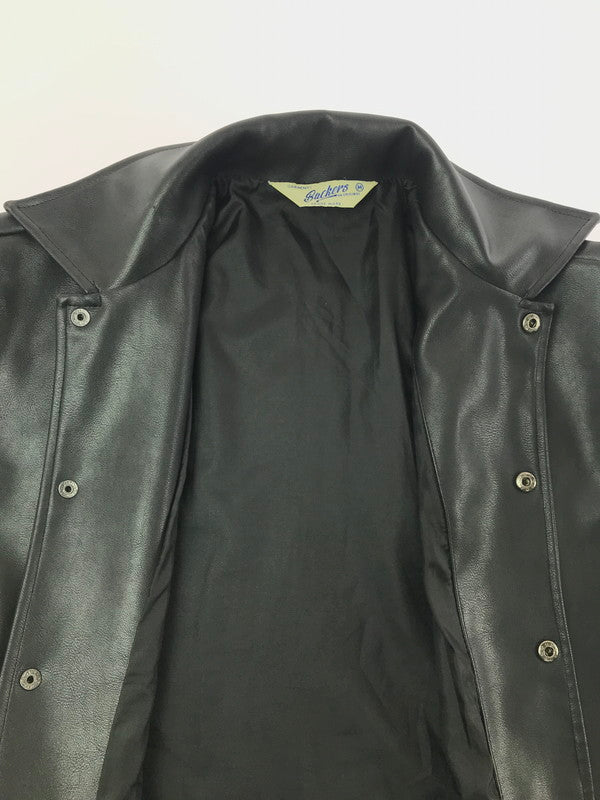 【現状渡し品】【メンズ】 BACKERS バッカーズ FAUX LEATHER COACH JACKET フェイクレザー コーチ ジャケット アウター 147-260717-rt-19-tagh サイズ：M カラー：ブラック 万代Net店