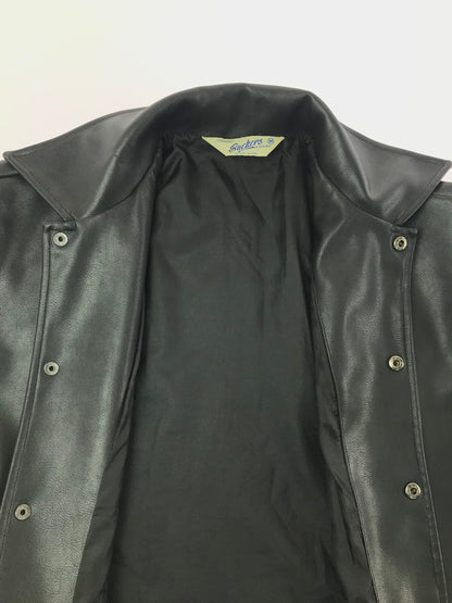 【現状渡し品】【メンズ】 BACKERS バッカーズ FAUX LEATHER COACH JACKET フェイクレザー コーチ ジャケット アウター 147-260717-rt-19-tagh サイズ：M カラー：ブラック 万代Net店