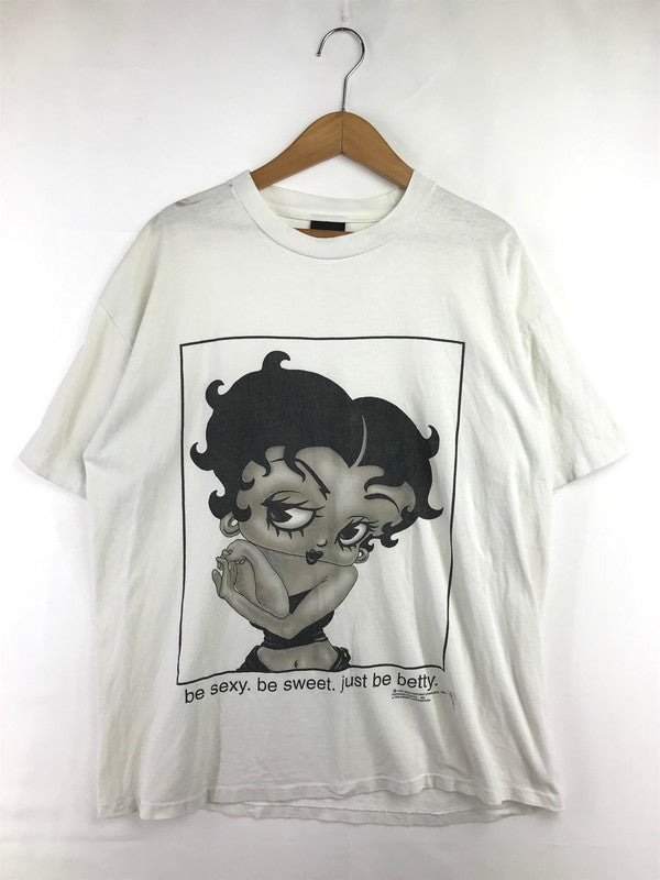 【現状渡し品】【メンズ】 CHANGES チェンジーズ 90's BETTY BOOP BE SEXY.BE SWEET.JUST BE BETTY ベティ プリント Tシャツ トップス 146-260726-rt-06-tagh サイズ：XL カラー：ホワイト 万代Net店