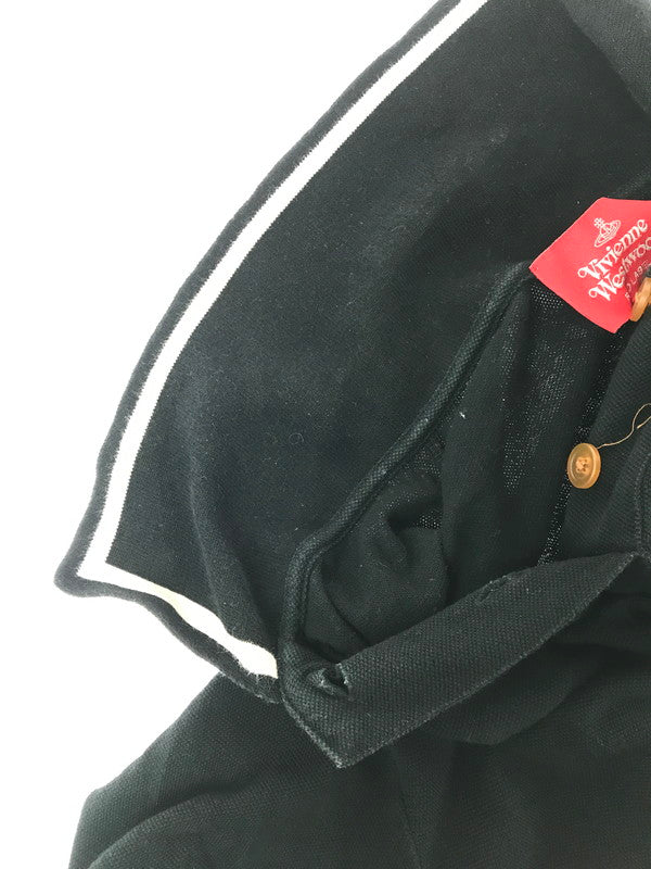 【中古品】【レディース】 VIVIENNE WESTWOOD RED LABEL ヴィヴィアンウエストウッド レッドレーベル POLO SHIRT 16-12-322005 ポロシャツ 170-260717-rt-11-tagh サイズ：2 カラー：ブラック 万代Net店