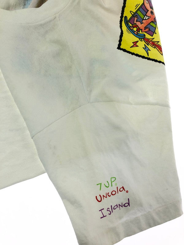 【中古品】【メンズ】 HANES ヘインズ 90's 7UP UNCOLD ISLAND TEE 90年代 セブン アップ アンコールﾄﾞ アイランド Tシャツ トップス 146-260715-rt-13-tagh サイズ：M カラー：ホワイト 万代Net店