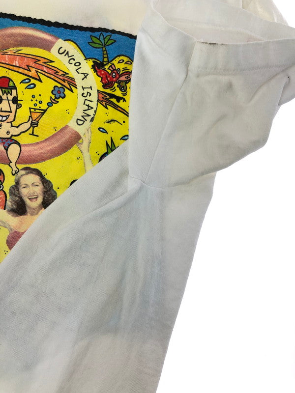 【中古品】【メンズ】 HANES ヘインズ 90's 7UP UNCOLD ISLAND TEE 90年代 セブン アップ アンコールﾄﾞ アイランド Tシャツ トップス 146-260715-rt-13-tagh サイズ：M カラー：ホワイト 万代Net店