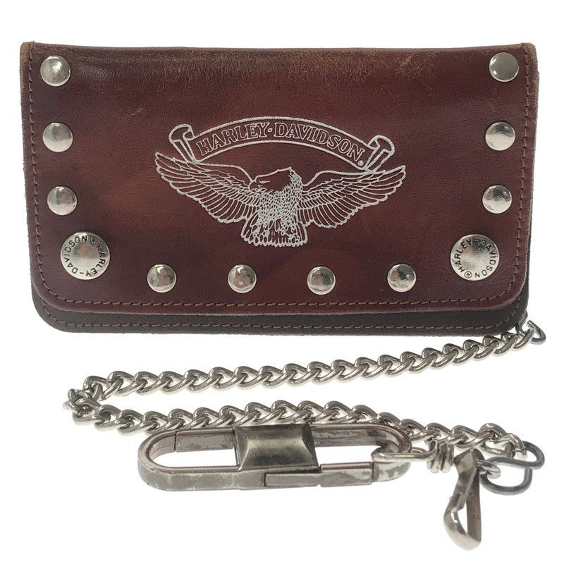 【現状渡し品】【メンズ】 HARLEY-DAVIDSON TRACKER WALLET WALLET CHAIN トラッカーウォレット ウォレットチェーン 財布 200-260714-ki-02-tagh カラー：ブラウン 万代Net店