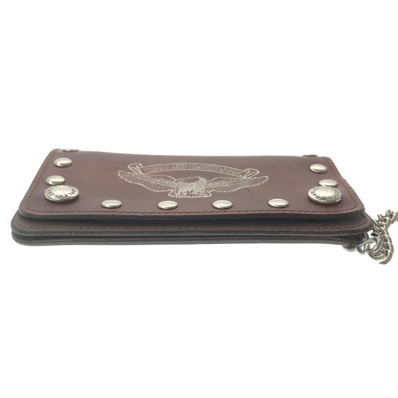 【現状渡し品】【メンズ】 HARLEY-DAVIDSON TRACKER WALLET WALLET CHAIN トラッカーウォレット ウォレットチェーン 財布 200-260714-ki-02-tagh カラー：ブラウン 万代Net店