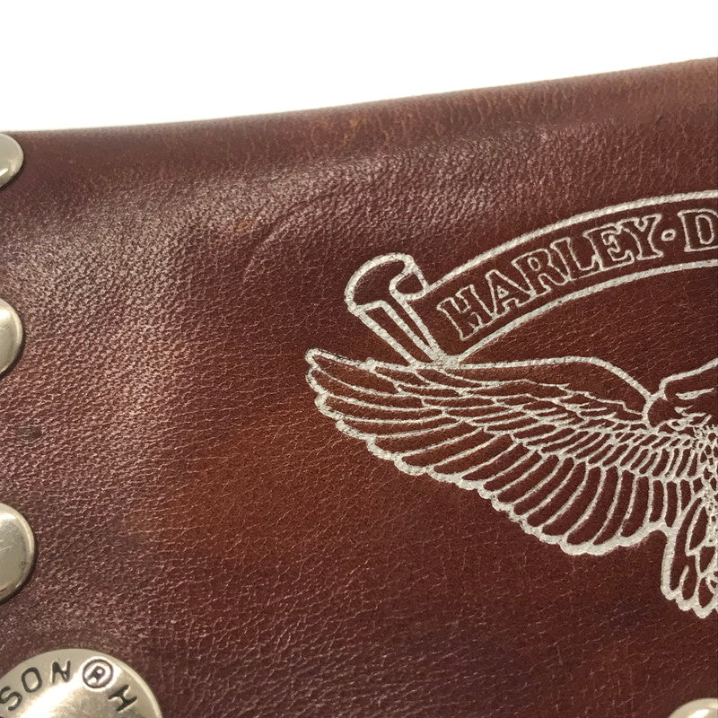 【現状渡し品】【メンズ】 HARLEY-DAVIDSON TRACKER WALLET WALLET CHAIN トラッカーウォレット ウォレットチェーン 財布 200-260714-ki-02-tagh カラー：ブラウン 万代Net店