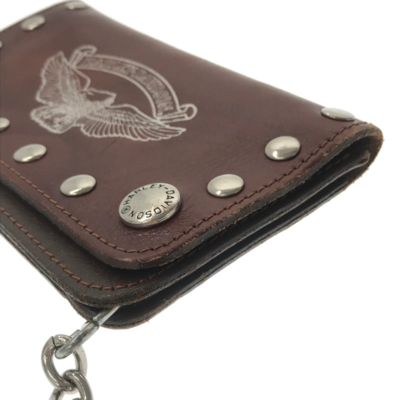 【現状渡し品】【メンズ】 HARLEY-DAVIDSON TRACKER WALLET WALLET CHAIN トラッカーウォレット ウォレットチェーン 財布 200-260714-ki-02-tagh カラー：ブラウン 万代Net店
