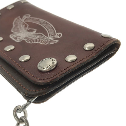【現状渡し品】【メンズ】 HARLEY-DAVIDSON TRACKER WALLET WALLET CHAIN トラッカーウォレット ウォレットチェーン 財布 200-260714-ki-02-tagh カラー：ブラウン 万代Net店
