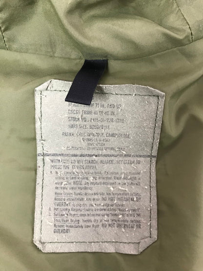 【現状渡し品】【メンズ】 U.S. ARMY アメリカ軍 00's ECWCS GEN1 COLD WRATHER PARKA エクワックス コールド ウェザー パーカー 146-260717-rt-18-tagh サイズ：LARGE LONG カラー：グリーン 万代Net店