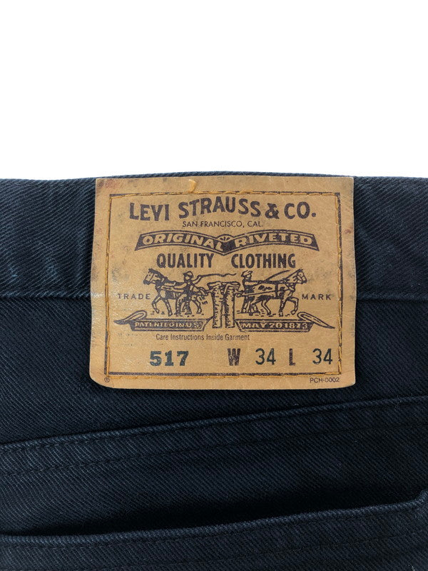 【中古品】【メンズ】 LEVI'S リーバイス 90's DENIM PANTS 517 刻印J14 90年代 デニム パンツ ジーンズ ボトムス 157-260715-rt-30-tagh サイズ：W34 L34 カラー：ブラック 万代Net店