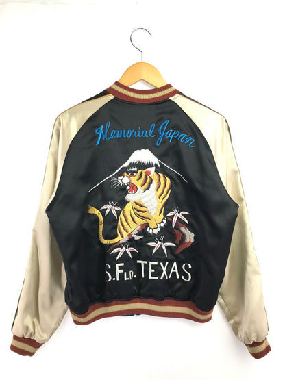 【現状渡し品】【メンズ】 OLD TAILOR 東洋 オールド テイラー トウヨウ 90's REVERSIBLE SOUVENIR JACKET TALONジッパー 虎×鷹×龍 リバーシブル スーベニア ジャケット 145-260718-rt-16-tagh サイズ：不明 下記参照 カラー：ブラック/ネイビー 万代Net店