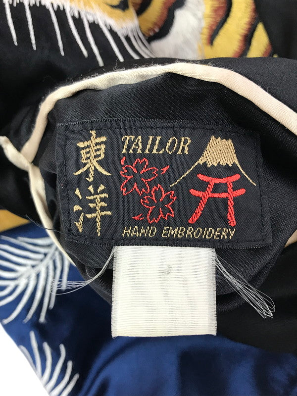 【現状渡し品】【メンズ】 OLD TAILOR 東洋 オールド テイラー トウヨウ 90's REVERSIBLE SOUVENIR JACKET TALONジッパー 虎×鷹×龍 リバーシブル スーベニア ジャケット 145-260718-rt-16-tagh サイズ：不明 下記参照 カラー：ブラック/ネイビー 万代Net店