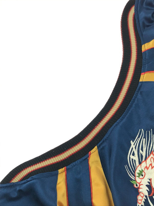 【現状渡し品】【メンズ】 OLD TAILOR 東洋 オールド テイラー トウヨウ 90's REVERSIBLE SOUVENIR JACKET TALONジッパー 虎×鷹×龍 リバーシブル スーベニア ジャケット 145-260718-rt-16-tagh サイズ：不明 下記参照 カラー：ブラック/ネイビー 万代Net店