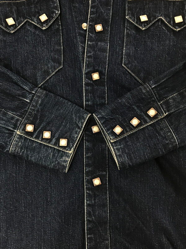 【中古品】【メンズ】 SUGAR CANE シュガーケーン WESTERN DENIM SHIRT SC25140 ウエスタン デニム シャツ 長袖 シャツ トップス 145-260718-rt-07-tagh サイズ：S カラー：インディゴ 万代Net店