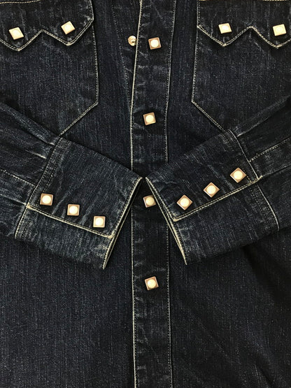 【中古品】【メンズ】 SUGAR CANE シュガーケーン WESTERN DENIM SHIRT SC25140 ウエスタン デニム シャツ 長袖 シャツ トップス 145-260718-rt-07-tagh サイズ：S カラー：インディゴ 万代Net店
