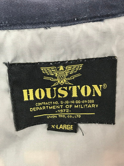【現状渡し品】【メンズ】 HOUSTON ヒューストン COTTON TWILL TOUR JACKET 50605 コットン ツイル ツアー ジャケット ライトアウター 145-260718-rt-14-tagh サイズ：XL カラー：ネイビー 万代Net店