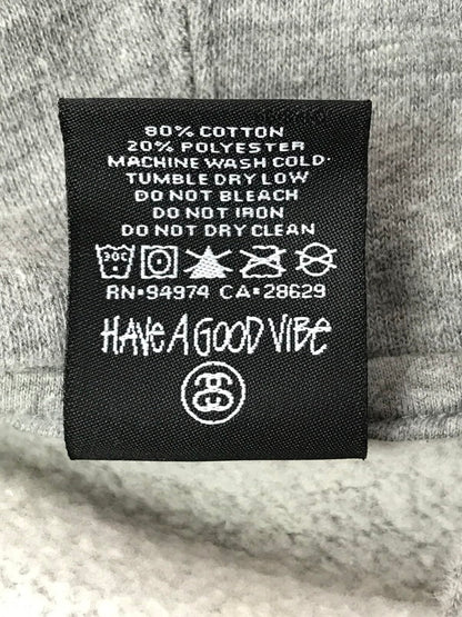 【中古品】【メンズ】 STUSSY ステューシー STOCK LOGO IRIE ROOTS HOODIE ストック ロゴ アイリー ルーツ フーディー パーカー トップス 142-260718-rt-06-tagh サイズ：XL カラー：グレー 万代Net店