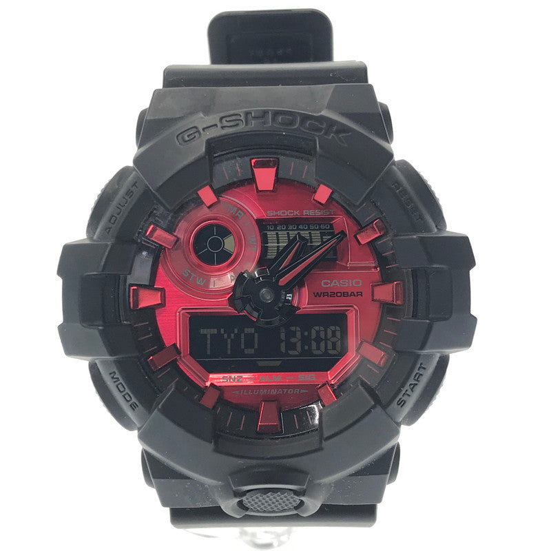 【中古品】【メンズ】 G-SHOCK ジーショック ANALOG DIGITAL GA-700AR-1AJF アナログ デジタル クォーツ 時計 196-260718-rt-25-tagh カラー：ブラック 万代Net店