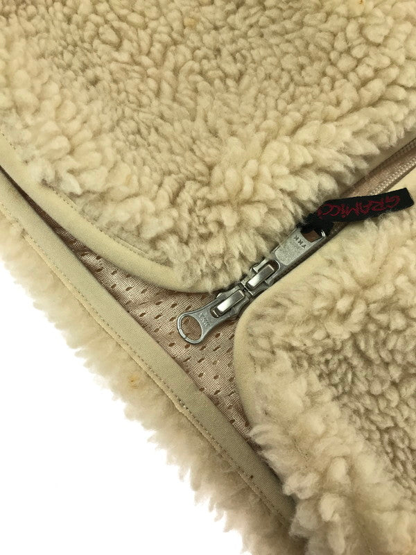 【中古品】【メンズ】 GRAMICCI グラミチ BOA FLEECE JACKET GUJK-19F1209 ボア フリース ジャケット アウター 144-260717-rt-20-tagh サイズ：M カラー：ベージュ 万代Net店