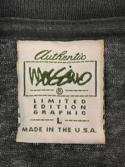 【中古品】【メンズ】 MOSSIMO モッシモ 90's MOTION LOGO S/S TEE 90年代 モーション ロゴ ショートスリーブ Tシャツ 半袖Tシャツ トップス 146-260718-rt-04-tagh サイズ：L カラー：オリーブ 万代Net店
