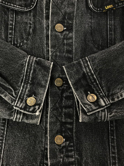 【中古品】【メンズ】 LEE リー DENIM RIDERS JACKET 220-J 80S USA製 デニム ライダース ジャケット ライトアウター 146-260718-rt-09-tagh サイズ：XL カラー：ブラック 万代Net店