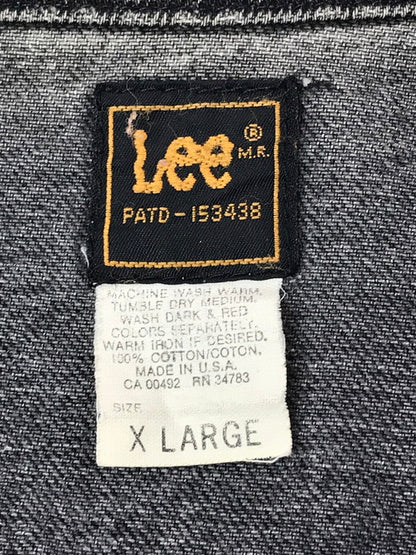 【中古品】【メンズ】 LEE リー DENIM RIDERS JACKET 220-J 80S USA製 デニム ライダース ジャケット ライトアウター 146-260718-rt-09-tagh サイズ：XL カラー：ブラック 万代Net店