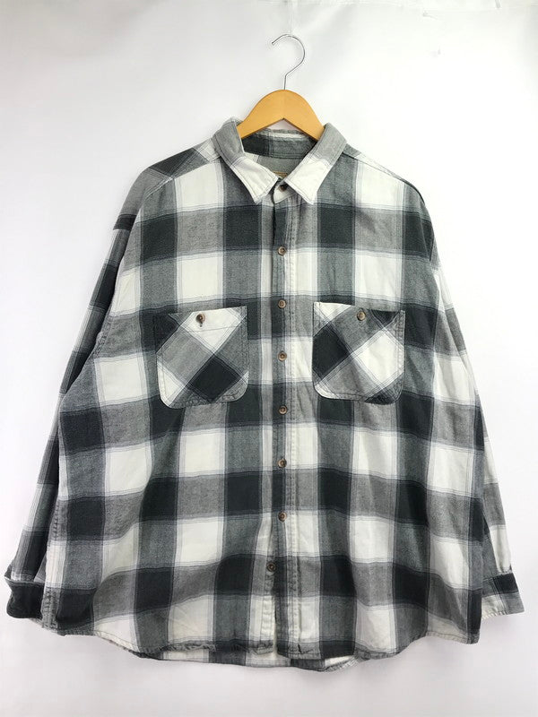 【中古品】【メンズ】 ST.JOHN'S BAY セントジョンズベイ 90's L/S FLANNEL SHIRT 90年代 ロングスリーブ フランネル シャツ 長袖シャツ トップス 146-260820-rt-25-tag カラー：ブラック/ホワイト 万代Net店