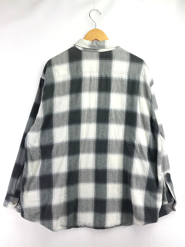 【中古品】【メンズ】 ST.JOHN'S BAY セントジョンズベイ 90's L/S FLANNEL SHIRT 90年代 ロングスリーブ フランネル シャツ 長袖シャツ トップス 146-260820-rt-25-tag カラー：ブラック/ホワイト 万代Net店