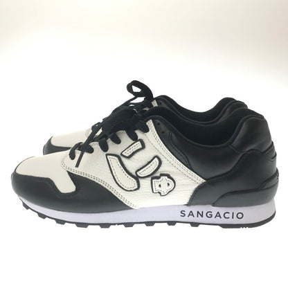 【中古品】【メンズ】 SANGACIO サンガッチョ LOW-TOP SNEAKERS WHITE BLACK ロー トップ スニーカー ホワイト ブラック スニーカー 靴 163-260717-rt-07-tagh サイズ：27.5cm US9.5 カラー：ブラック/ホワイト 万代Net店