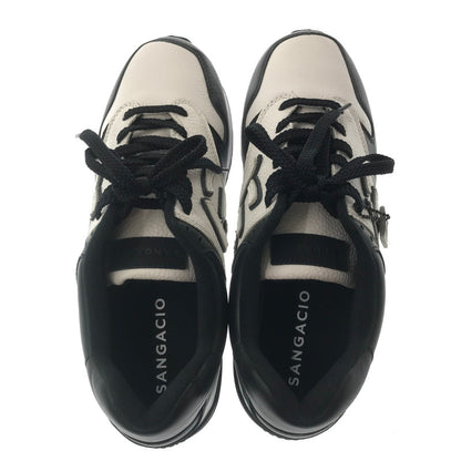 【中古品】【メンズ】 SANGACIO サンガッチョ LOW-TOP SNEAKERS WHITE BLACK ロー トップ スニーカー ホワイト ブラック スニーカー 靴 163-260717-rt-07-tagh サイズ：27.5cm US9.5 カラー：ブラック/ホワイト 万代Net店