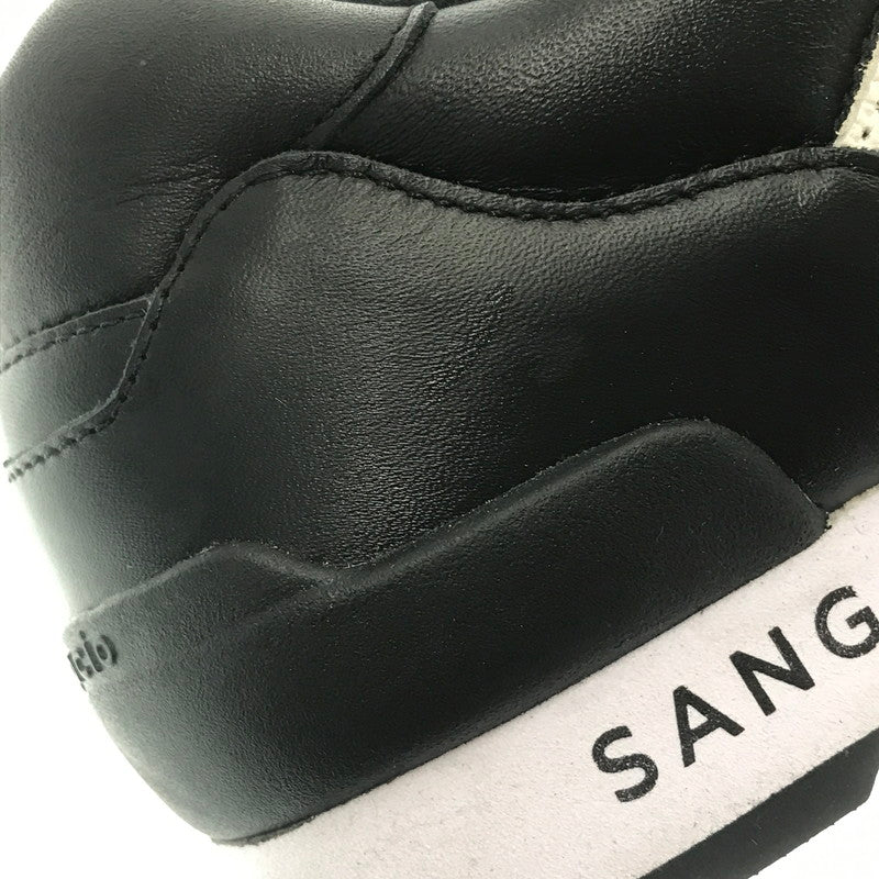 【中古品】【メンズ】 SANGACIO サンガッチョ LOW-TOP SNEAKERS WHITE BLACK ロー トップ スニーカー ホワイト ブラック スニーカー 靴 163-260717-rt-07-tagh サイズ：27.5cm US9.5 カラー：ブラック/ホワイト 万代Net店
