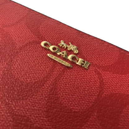 【中古品】【レディース】 COACH コーチ SIGNATURE LONG WALLET C4452 シグネイチャー ロングウォレット 長財布 アクセサリー 181-260718-rt-26-tagh カラー：レッド 万代Net店