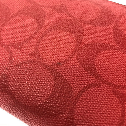 【中古品】【レディース】 COACH コーチ SIGNATURE LONG WALLET C4452 シグネイチャー ロングウォレット 長財布 アクセサリー 181-260718-rt-26-tagh カラー：レッド 万代Net店